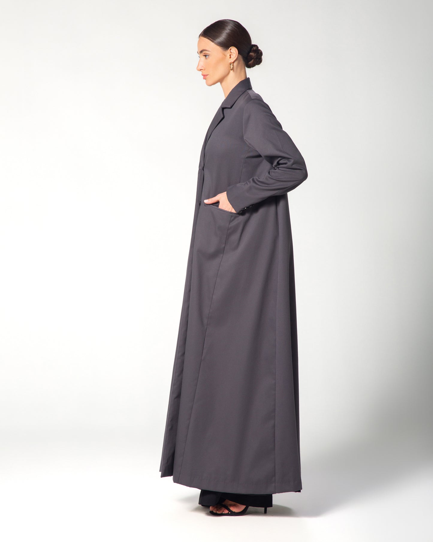 GRAY BLAZER ABAYA