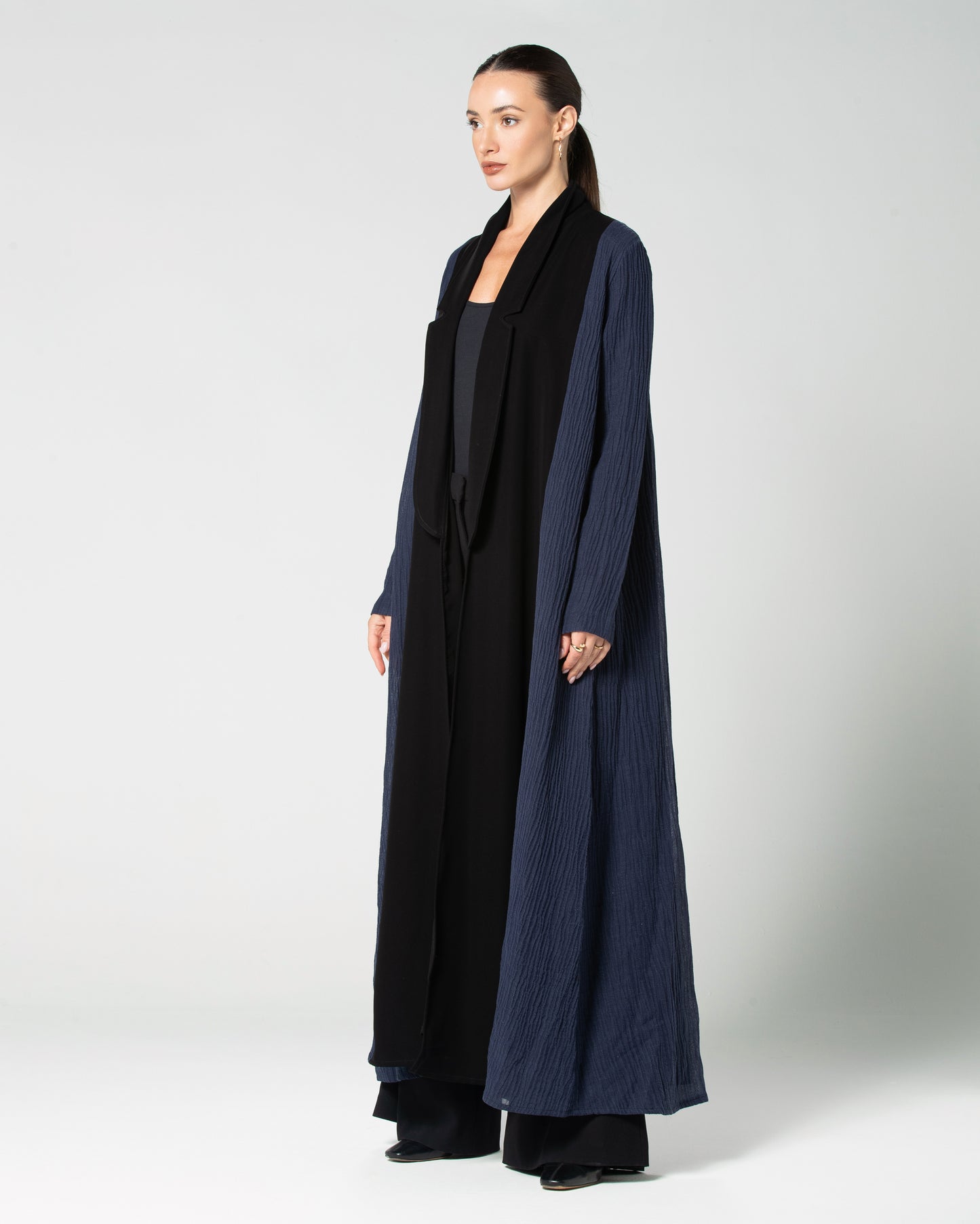 Black and Navy Blue Abaya