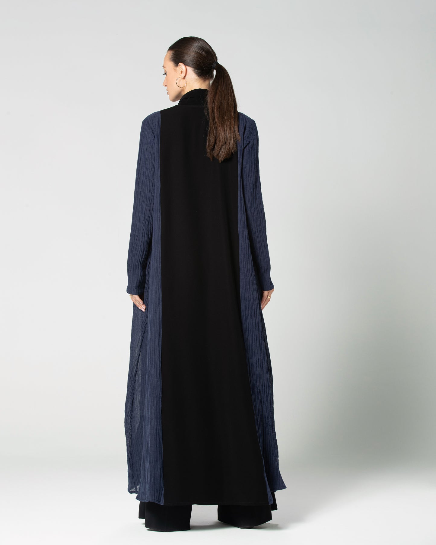 Black and Navy Blue Abaya