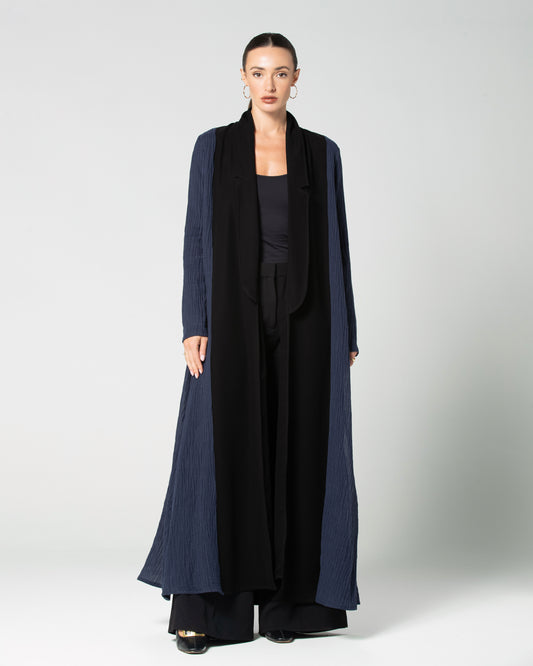 Black and Navy Blue Abaya