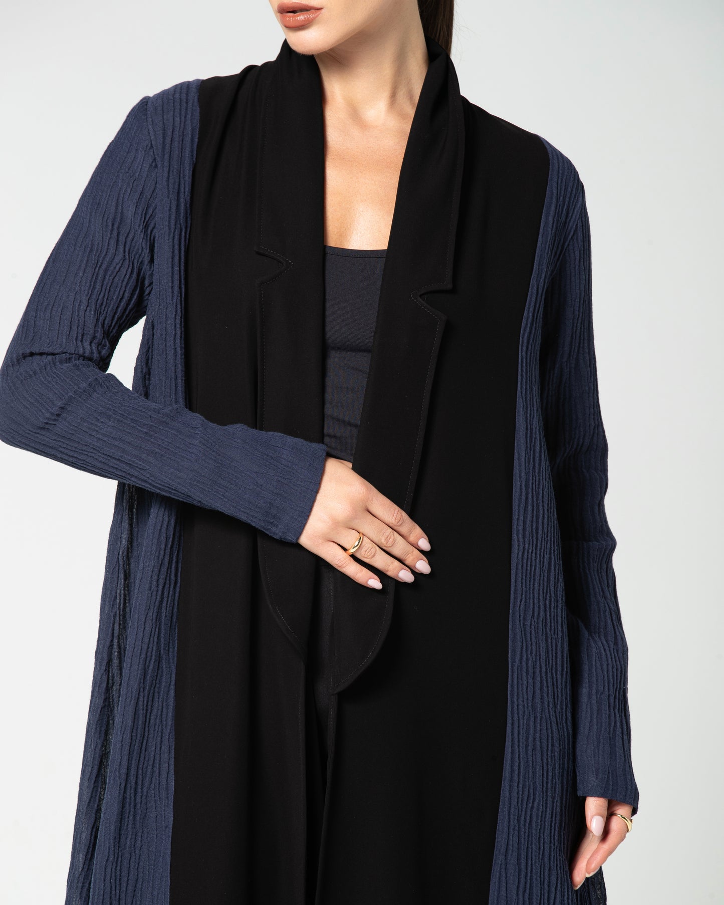 Black and Navy Blue Abaya