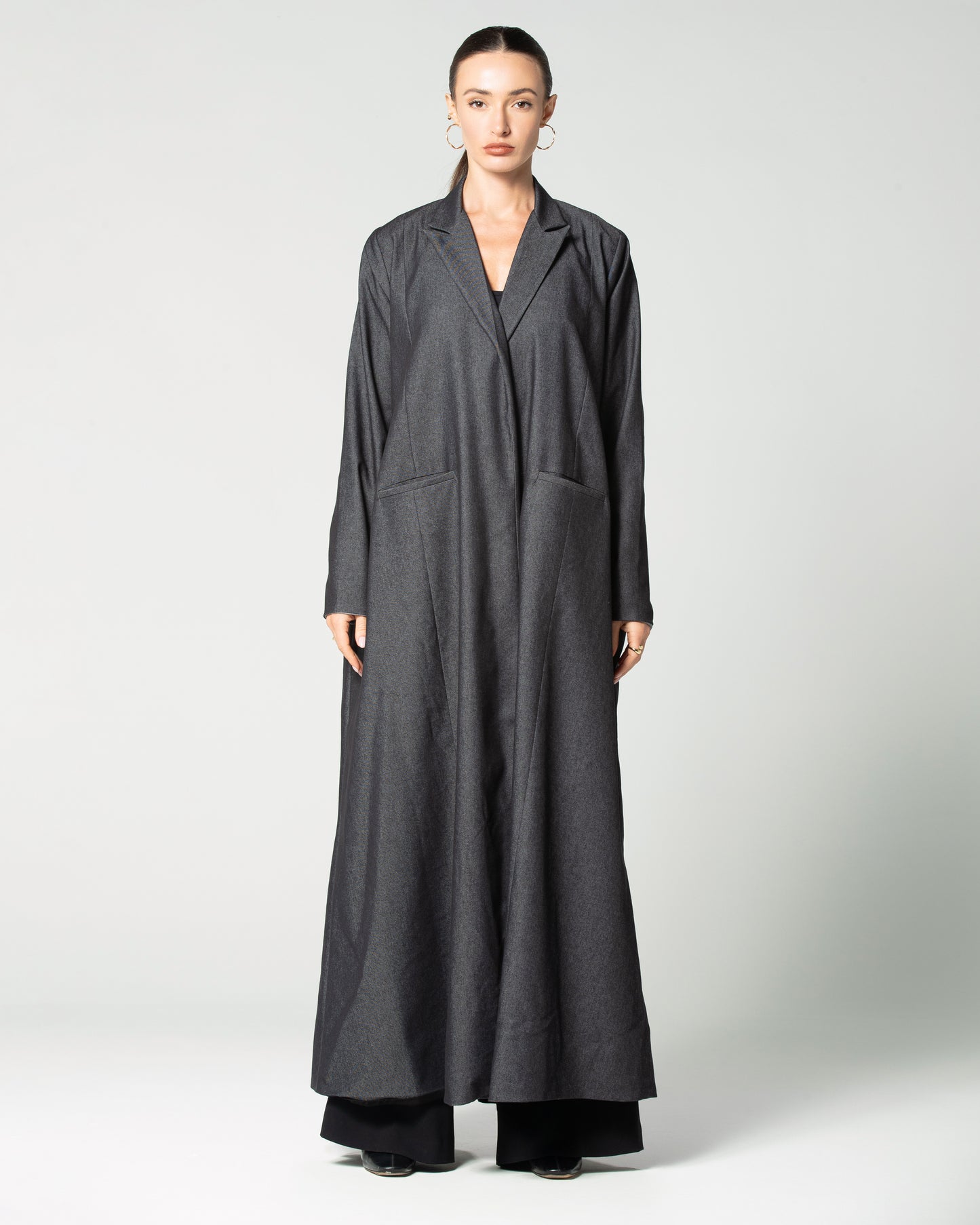 Gray Denim Abaya