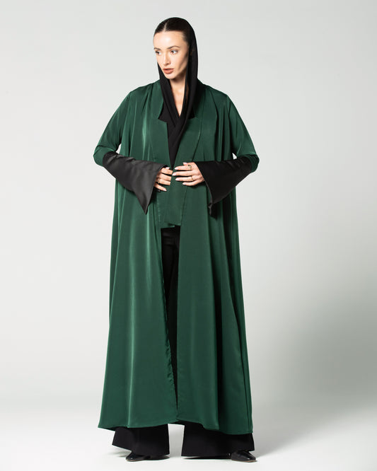 Green and Black Abaya