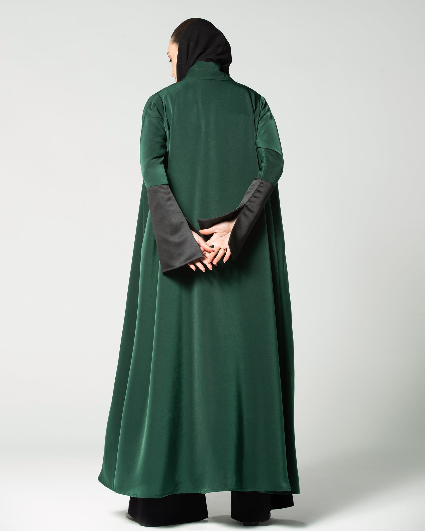 Green and Black Abaya