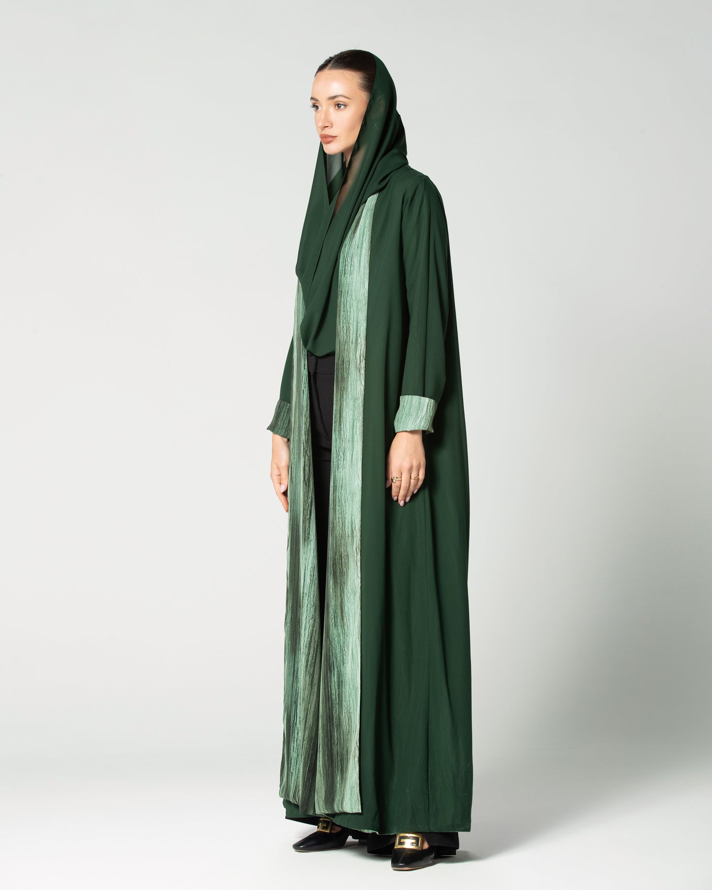 Green shades Abaya