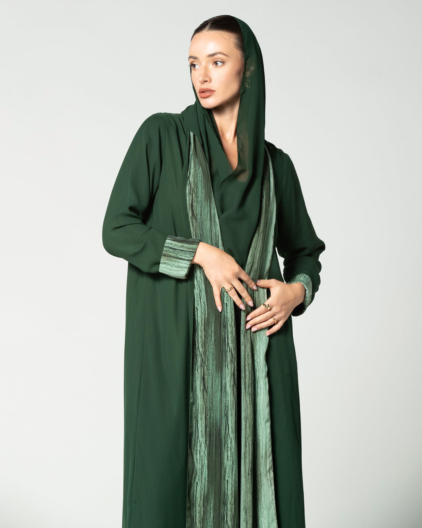 Green shades Abaya