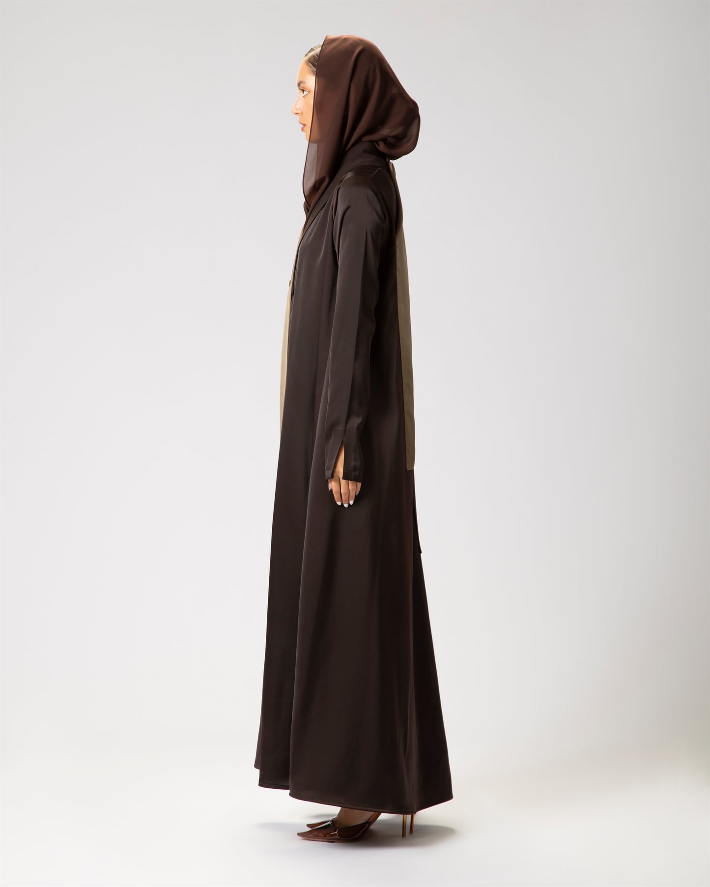 Brown and Olive Abaya