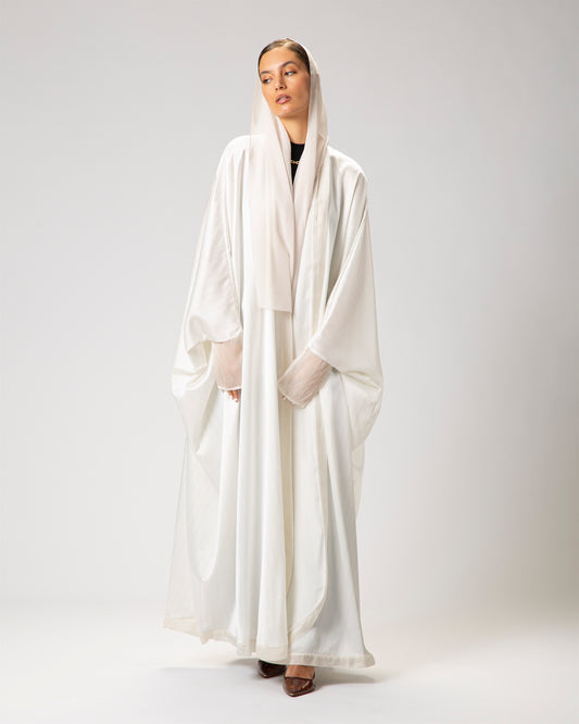 Cream White Abaya