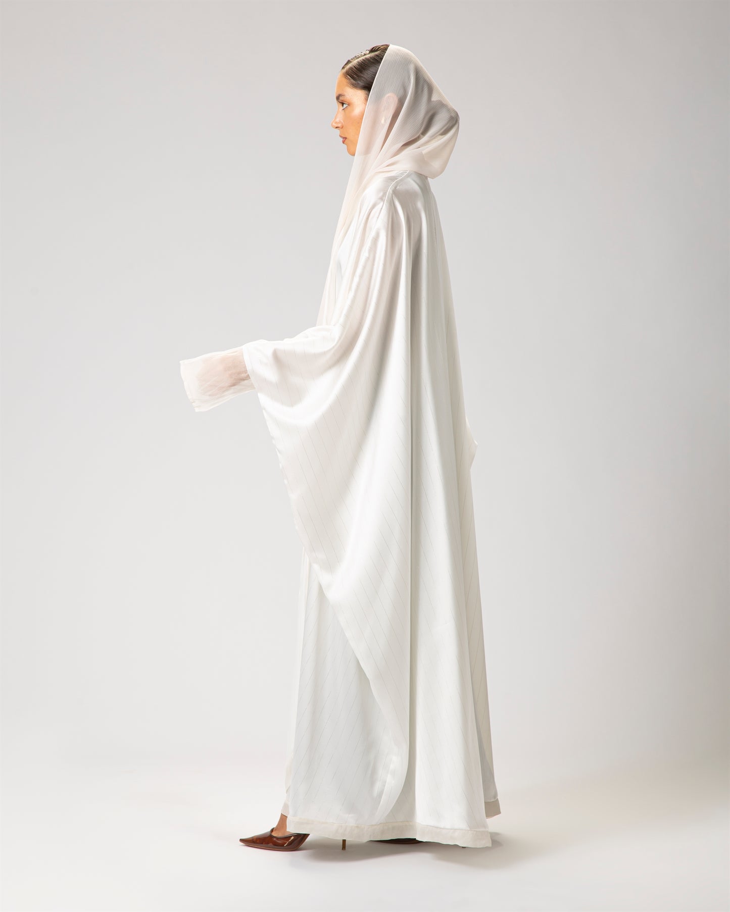 Cream White Abaya